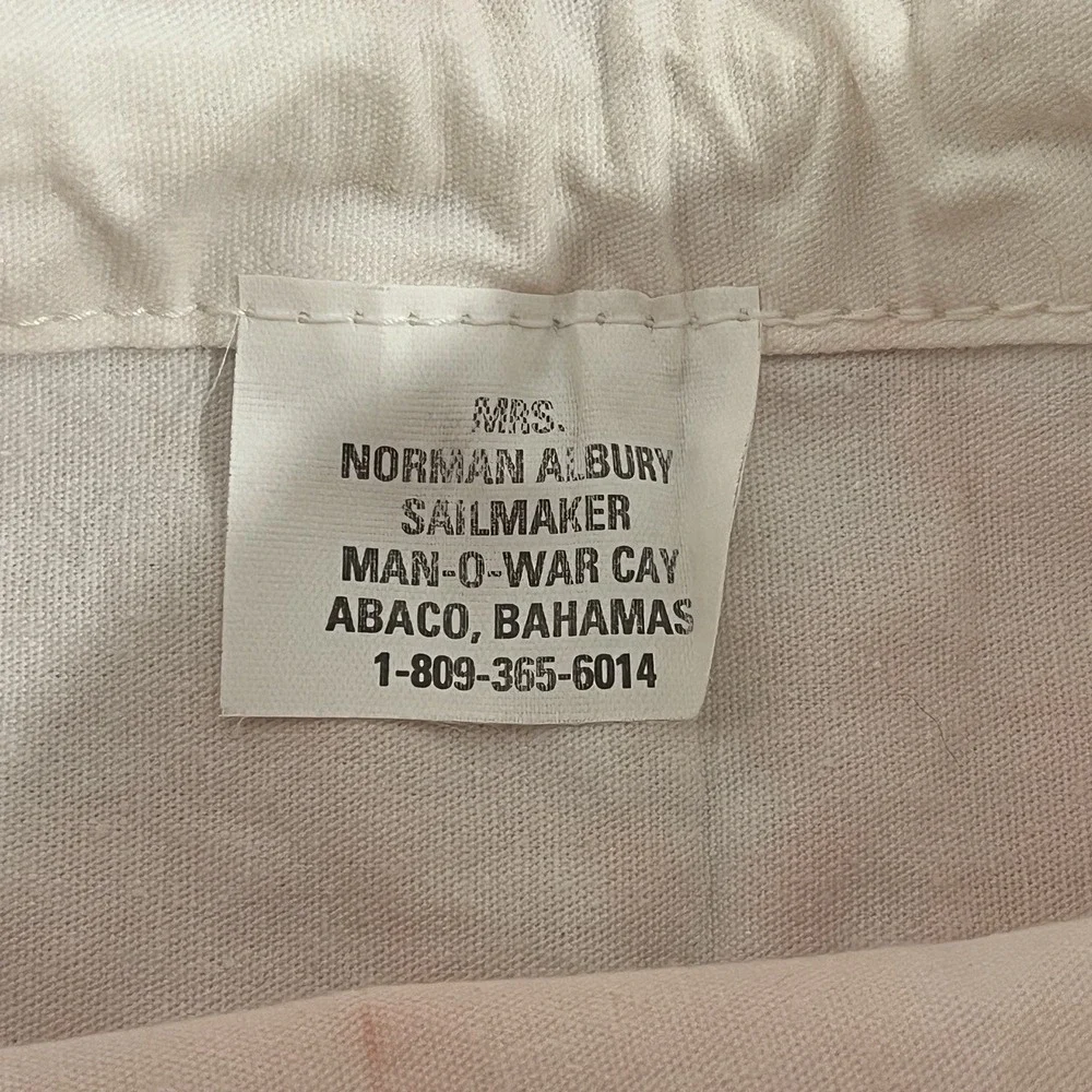 Mrs Norman Albury Sailmakers Man-o-War Cay Abaco Bahamas Bucket Bag Drawstring